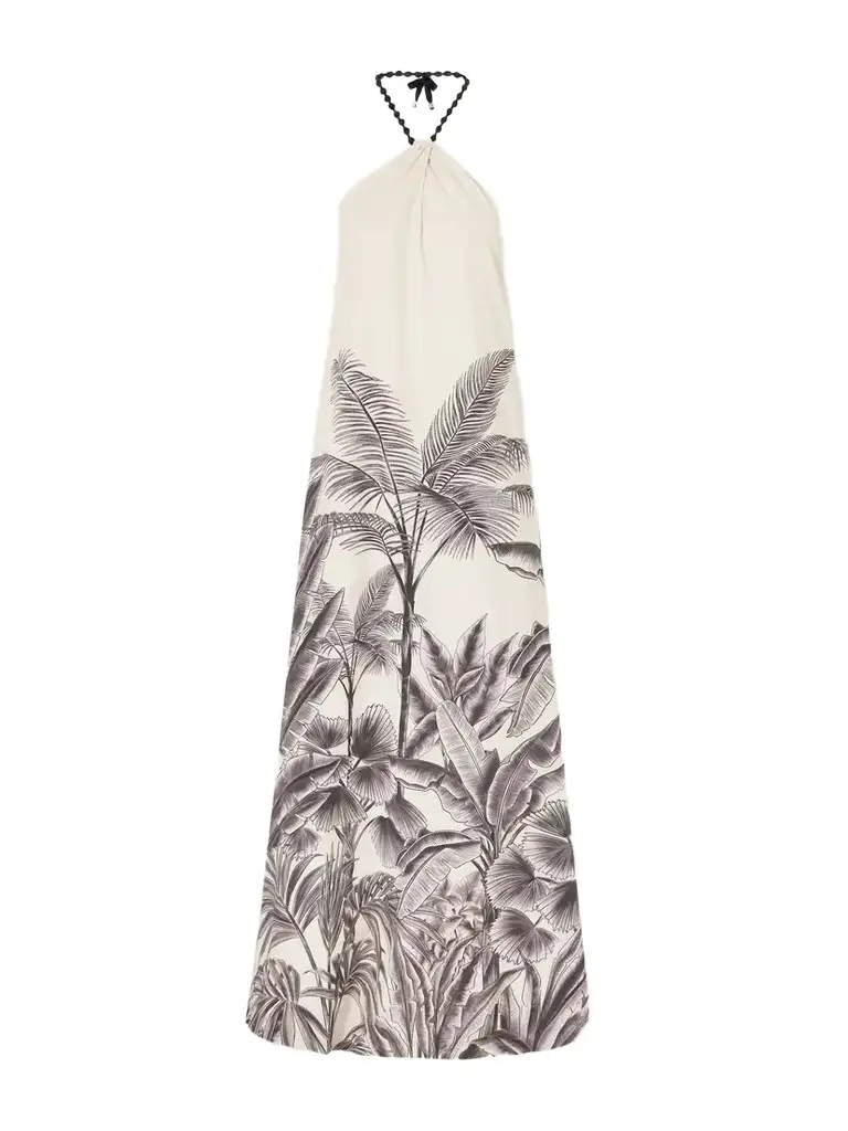 ANDRES OTALORA Kalahari Printed Cotton-poplin Maxi Dress | Image 1 ANDRES OTALORA Kalahari Printed Cotton-poplin Maxi Dress | Image 1