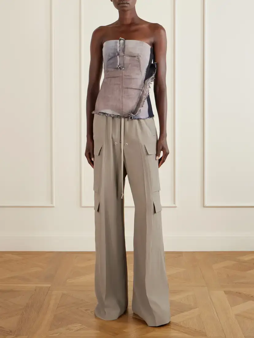 Rick Owens Frayed Denim Bustier Top | Thumbnail 2 Rick Owens Frayed Denim Bustier Top | Thumbnail 2