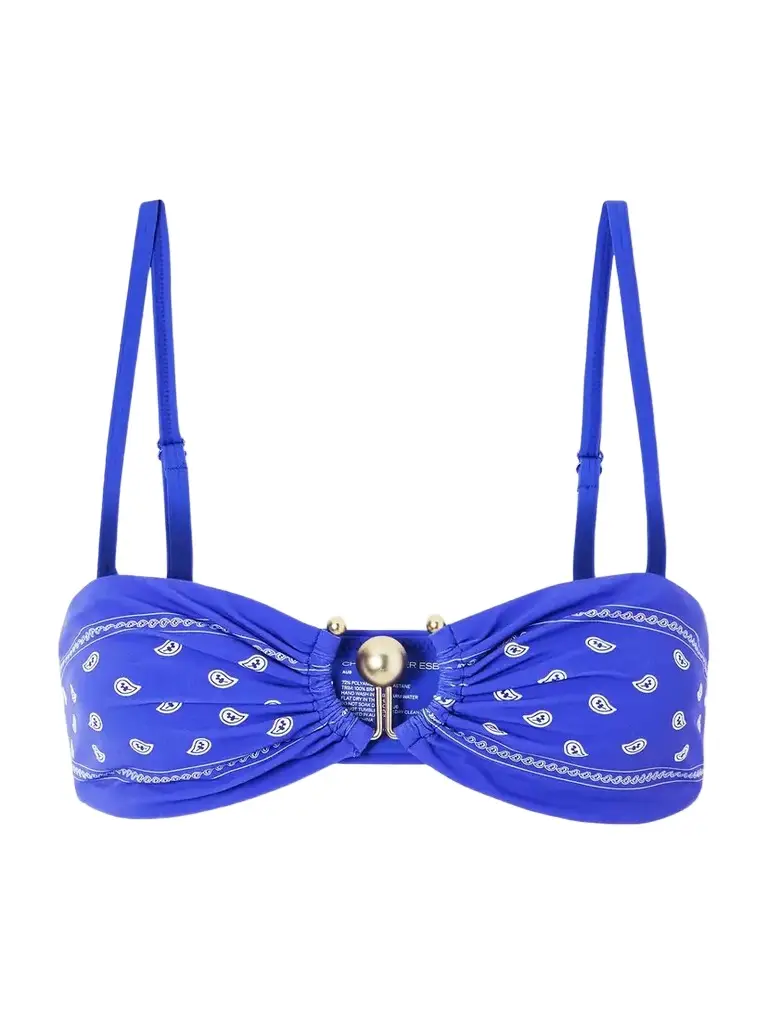 Christopher Esber Orbit Embellished Bandana-print Bikini Top | Image 1 Christopher Esber Orbit Embellished Bandana-print Bikini Top | Image 1