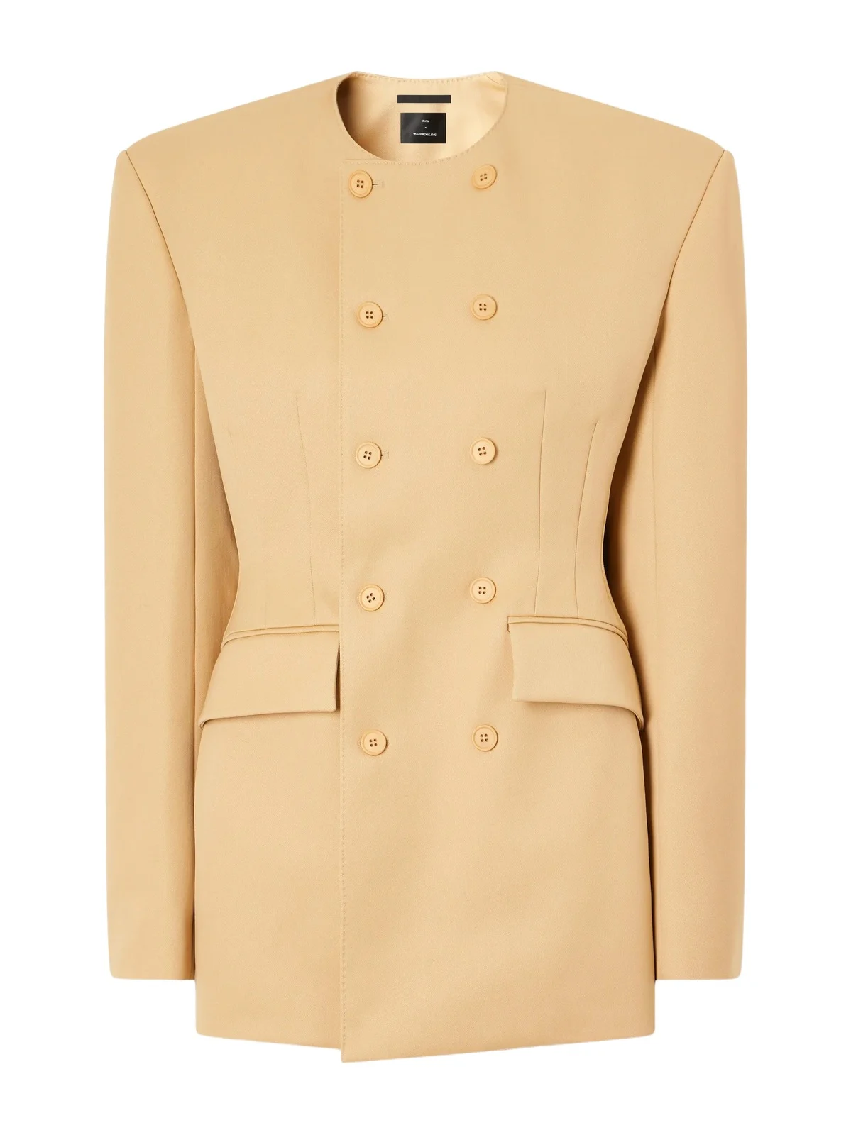 + Rhw Double-breasted Twill Mini Dress