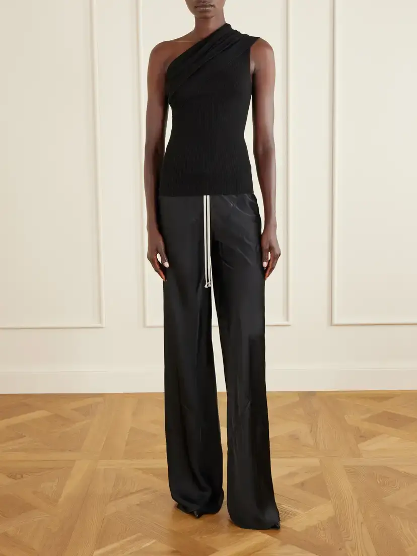 Rick Owens Athena One-shoulder Ribbed-knit Wool Top | Thumbnail 2 Rick Owens Athena One-shoulder Ribbed-knit Wool Top | Thumbnail 2