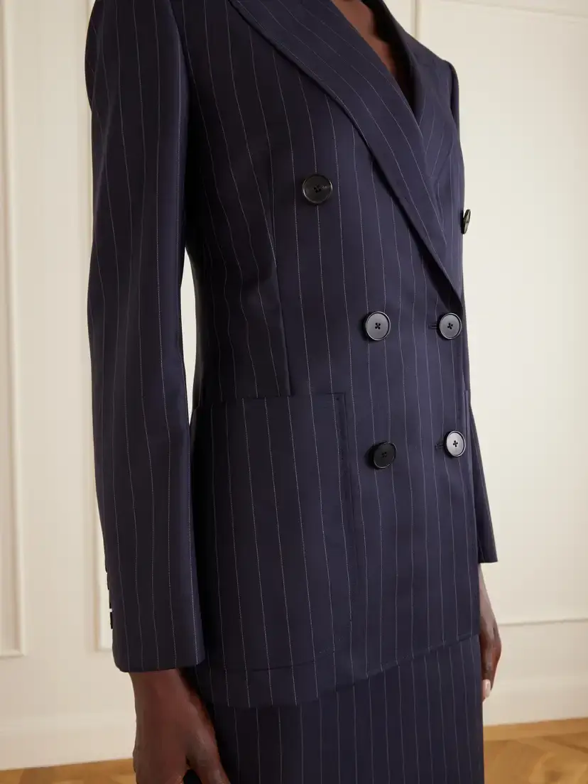 Givenchy Pinstriped Double-breasted Wool Blazer | Thumbnail 4 Givenchy Pinstriped Double-breasted Wool Blazer | Thumbnail 4