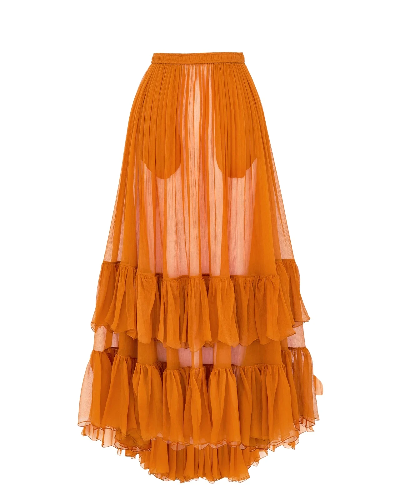 skirt in silk crepon muslin