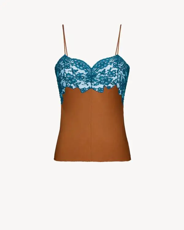 Yves Saint Laurent Laced camisole in silk satin | Thumbnail 3 Yves Saint Laurent Laced camisole in silk satin | Thumbnail 3