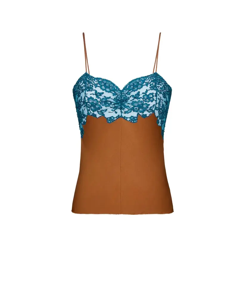 Yves Saint Laurent Laced camisole in silk satin | Image 1 Yves Saint Laurent Laced camisole in silk satin | Image 1