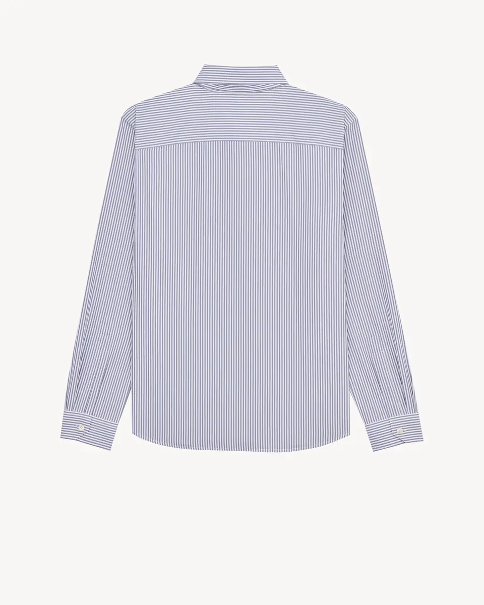 Yves Saint Laurent CASSANDRE shirt in striped cotton poplin | Thumbnail 2 Yves Saint Laurent CASSANDRE shirt in striped cotton poplin | Thumbnail 2