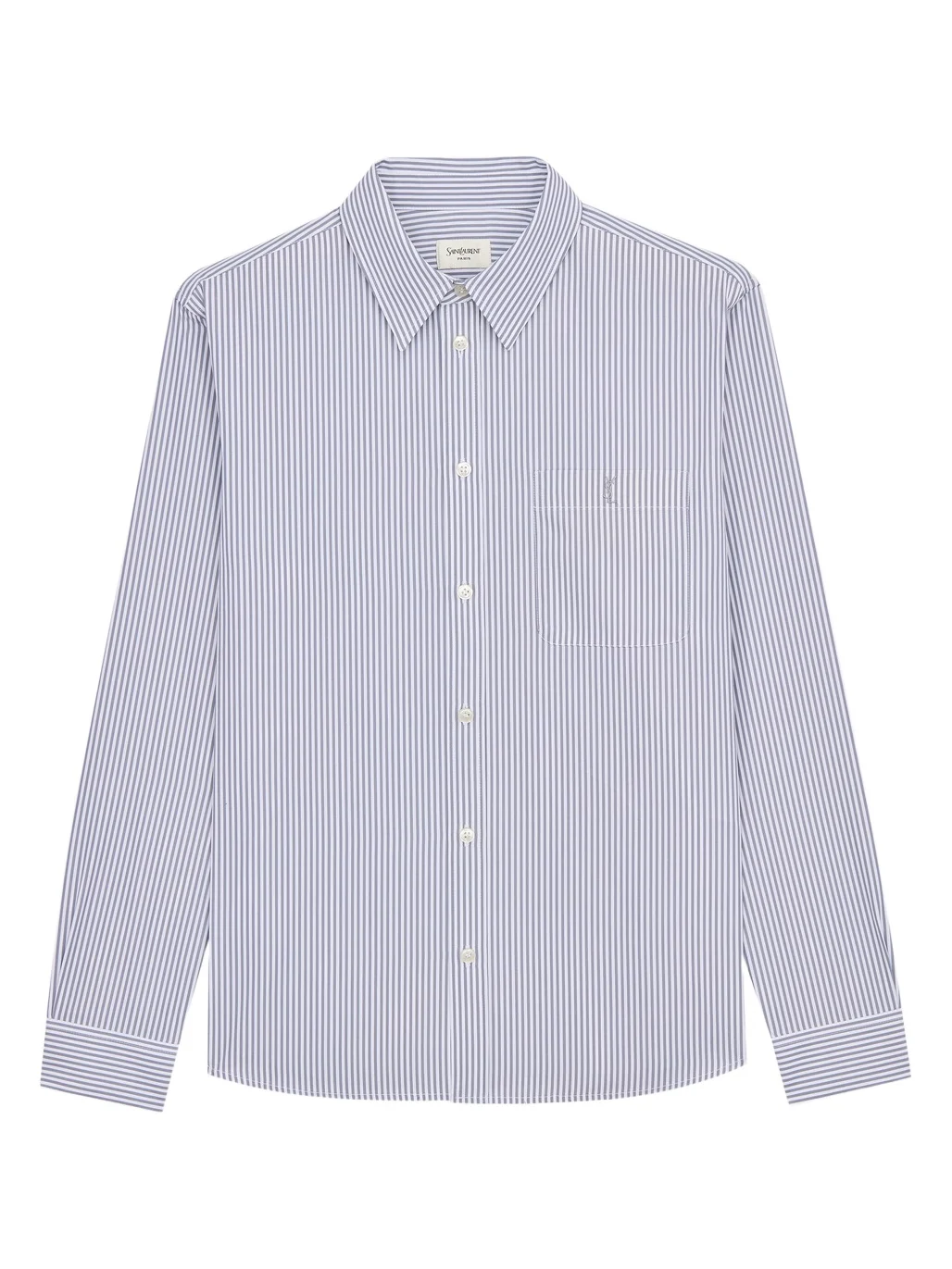 Yves Saint Laurent CASSANDRE shirt in striped cotton poplin