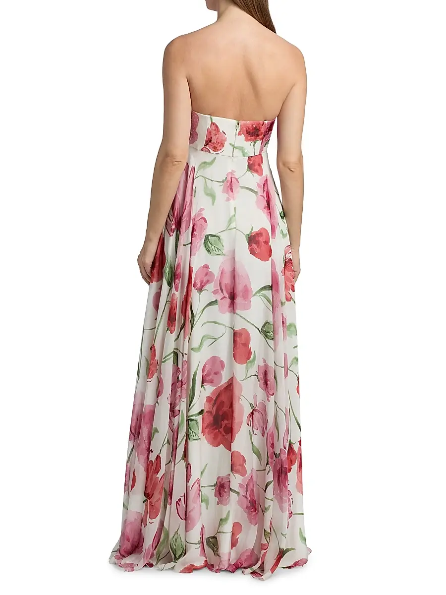 SACHIN & BABI Women's Ames Floral Strapless A-Line Gown | Thumbnail 5 SACHIN & BABI Women's Ames Floral Strapless A-Line Gown | Thumbnail 5