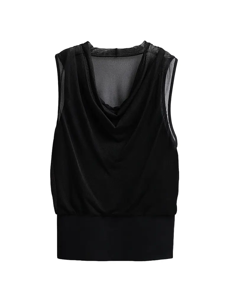 Simkhai Women's Cara Cowlneck Tank - Black - Size XL | Image 1 Simkhai Women's Cara Cowlneck Tank - Black - Size XL | Image 1