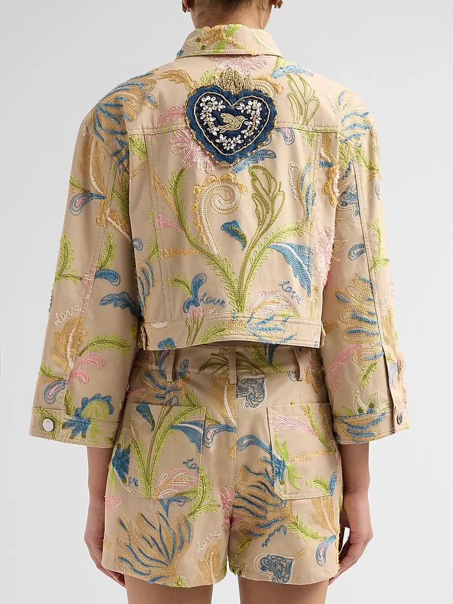 Cinq à Sept Women's Addie Brooche Denim Jacket | Thumbnail 3 Cinq à Sept Women's Addie Brooche Denim Jacket | Thumbnail 3