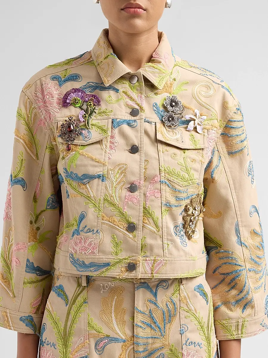 Cinq à Sept Women's Addie Brooche Denim Jacket | Thumbnail 5 Cinq à Sept Women's Addie Brooche Denim Jacket | Thumbnail 5
