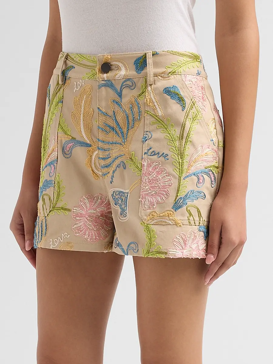 Cinq à Sept Women's Addie Floral-Embroidered Shorts | Thumbnail 4 Cinq à Sept Women's Addie Floral-Embroidered Shorts | Thumbnail 4