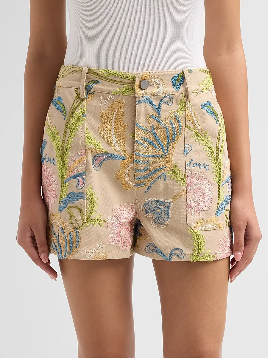 Cinq à Sept Women's Addie Floral-Embroidered Shorts | Thumbnail 5 Cinq à Sept Women's Addie Floral-Embroidered Shorts | Thumbnail 5