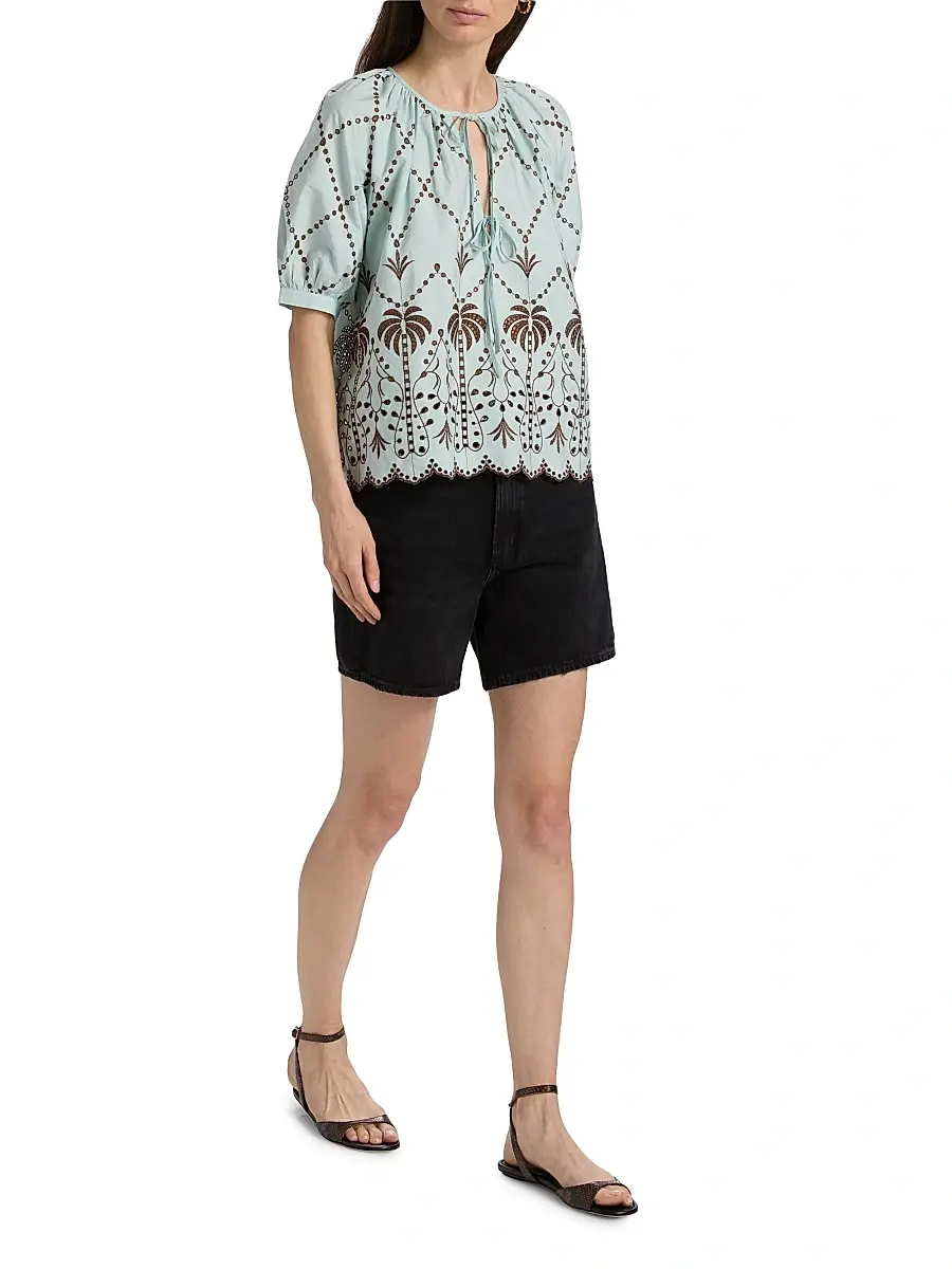RAILS Women's Catalene Embroidered Cotton Top | Thumbnail 2