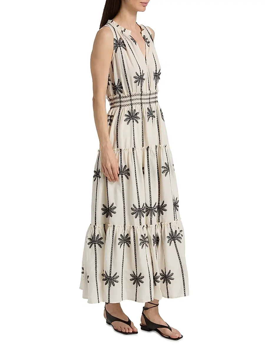 RAILS Women's Loulou Embroidered Tiered Cotton Maxi Dress | Thumbnail 4 RAILS Women's Loulou Embroidered Tiered Cotton Maxi Dress | Thumbnail 4