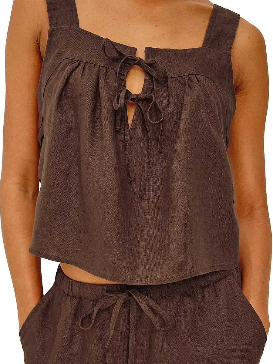 RAILS Women's Calais Crochet Flower Linen Top | Thumbnail 6 RAILS Women's Calais Crochet Flower Linen Top | Thumbnail 6