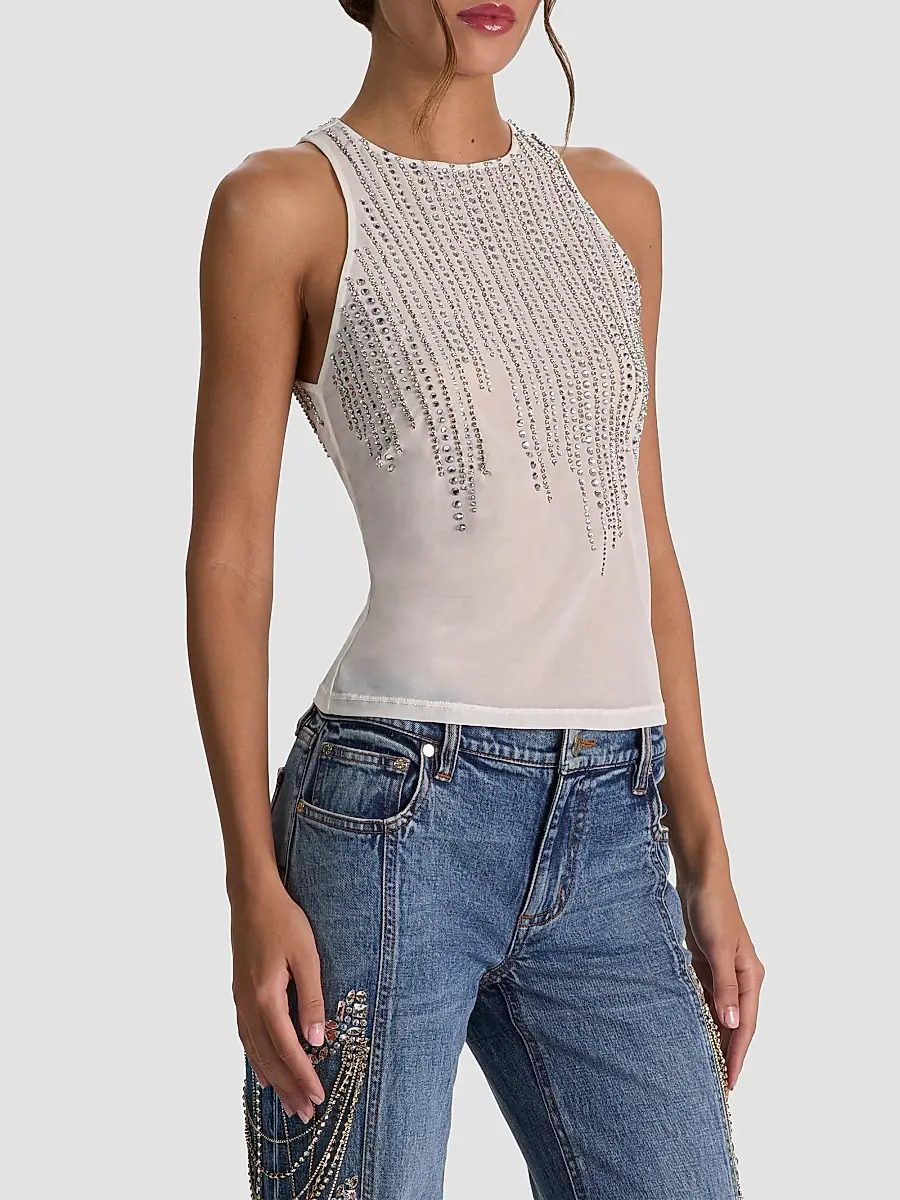 Alice + Olivia Women's Pania Embellished Top | Thumbnail 6