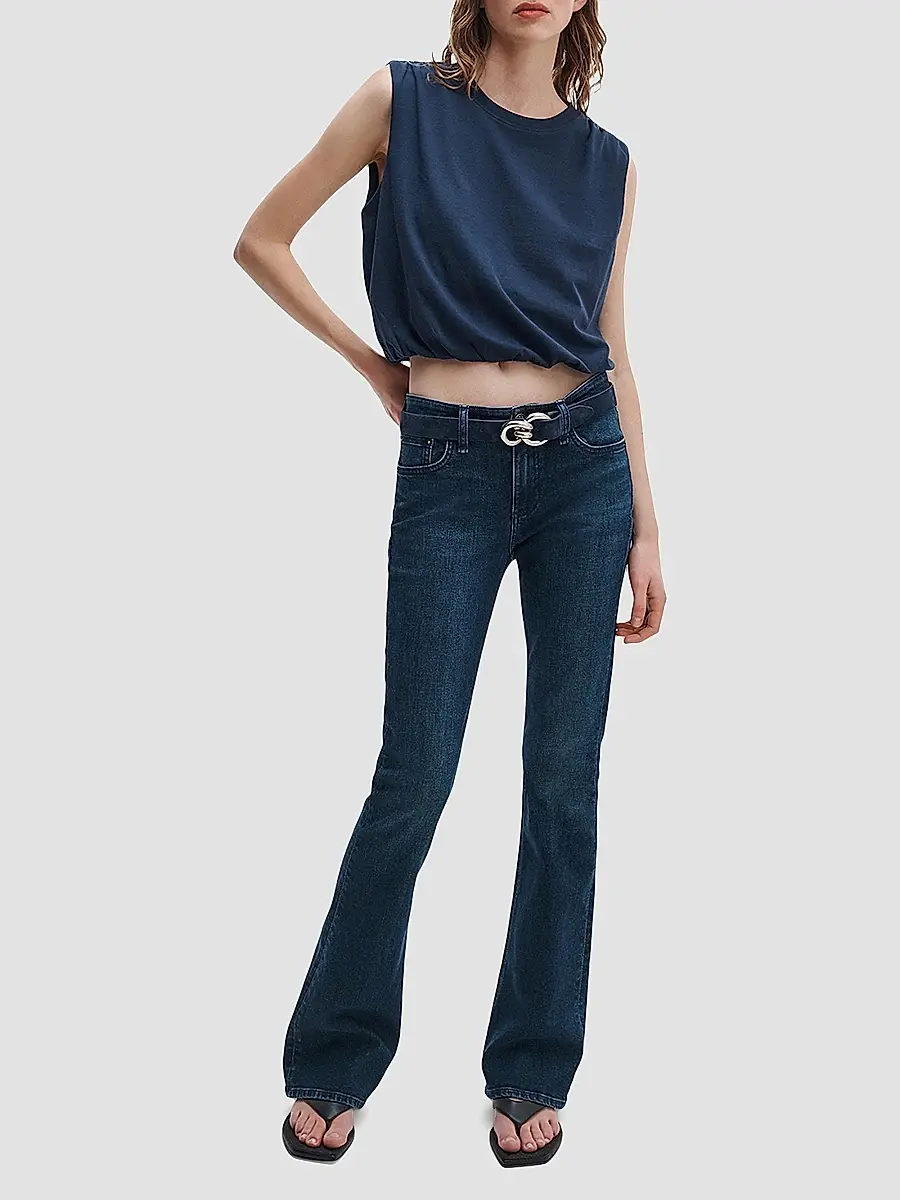 rag & bone Women's Kinsley Low-Rise Bootcut Jeans | Thumbnail 2