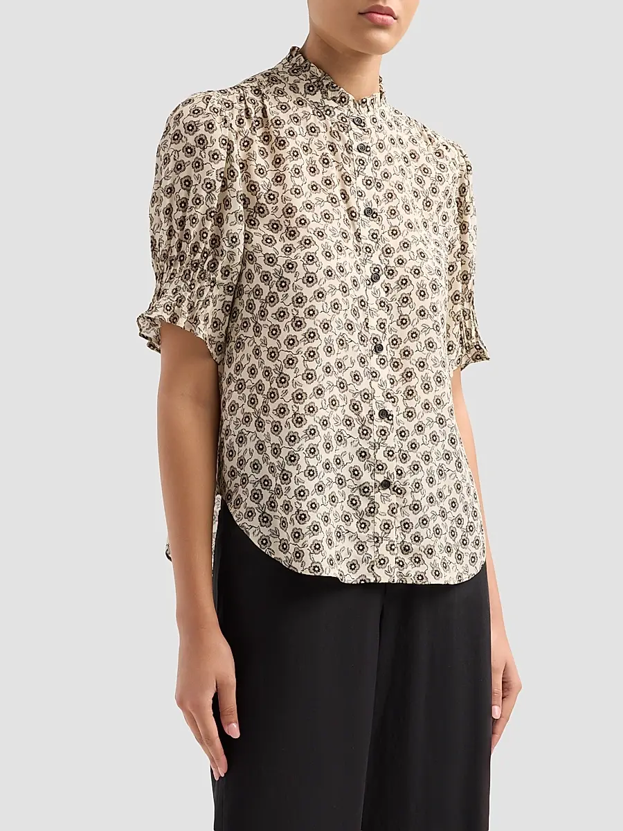 rag & bone Women's Dakota Floral Silk-Blend Blouse | Thumbnail 4 rag & bone Women's Dakota Floral Silk-Blend Blouse | Thumbnail 4