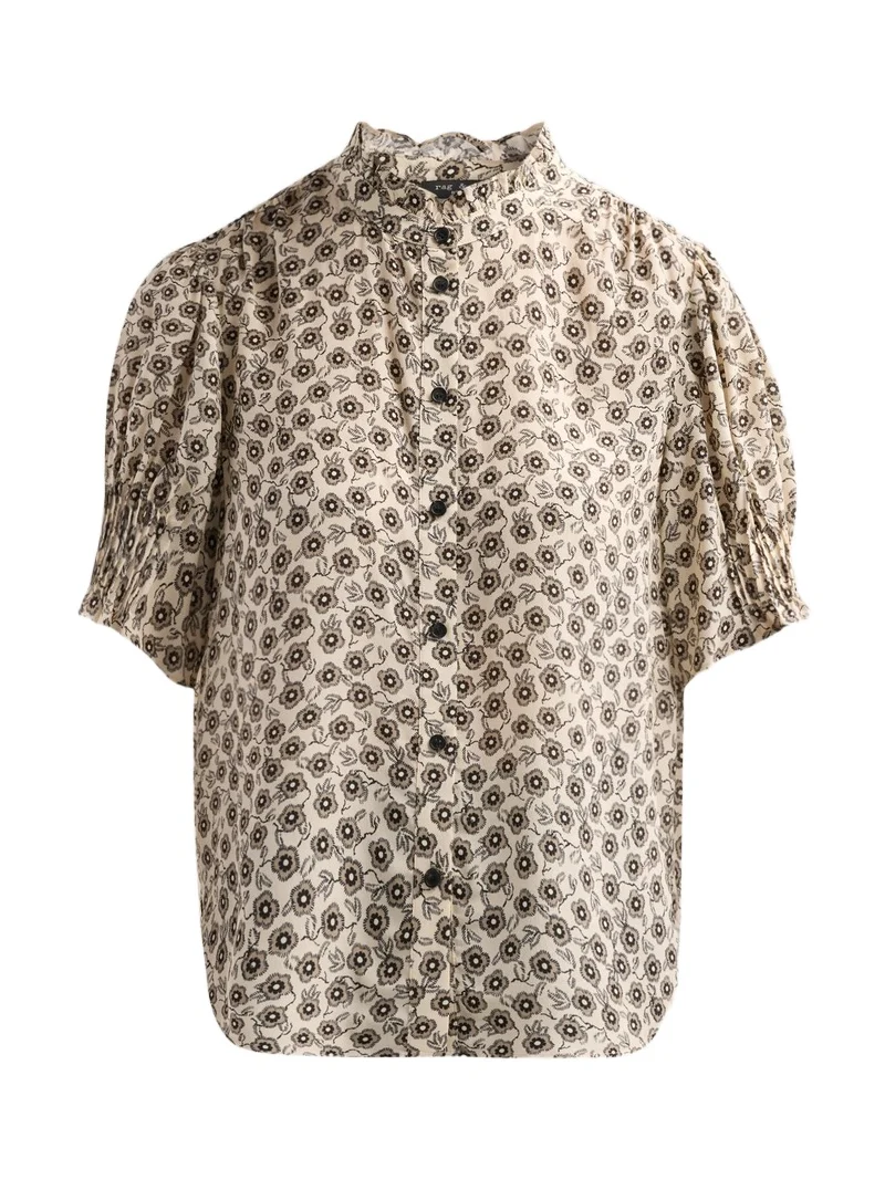 rag & bone Women's Dakota Floral Silk-Blend Blouse