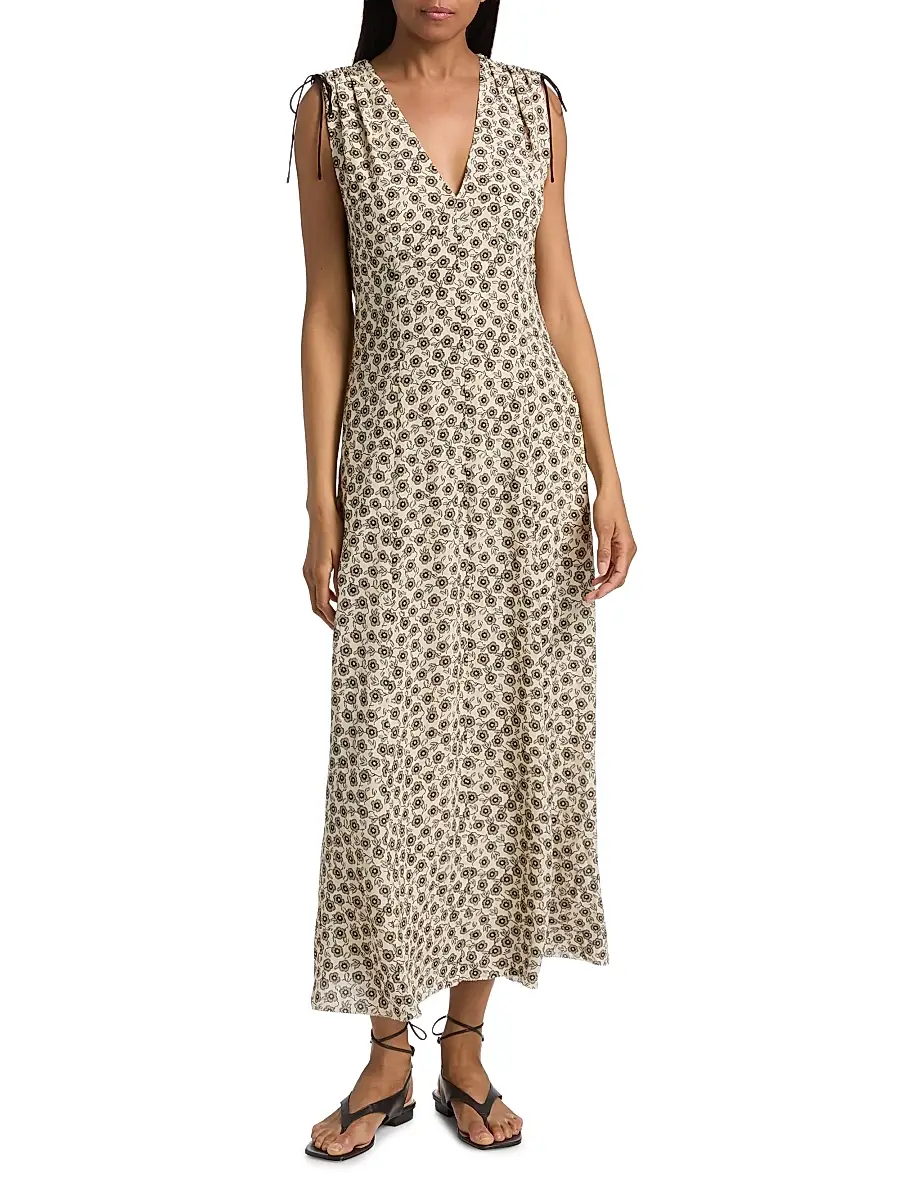 rag & bone Women's Emmet Floral Midi-Dress | Thumbnail 3 rag & bone Women's Emmet Floral Midi-Dress | Thumbnail 3