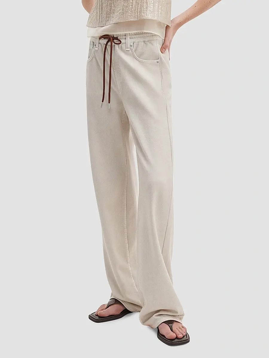 rag & bone Women's rb Miramar Drawstring Terry Wide-Leg Track Jeans | Thumbnail 3 rag & bone Women's rb Miramar Drawstring Terry Wide-Leg Track Jeans | Thumbnail 3