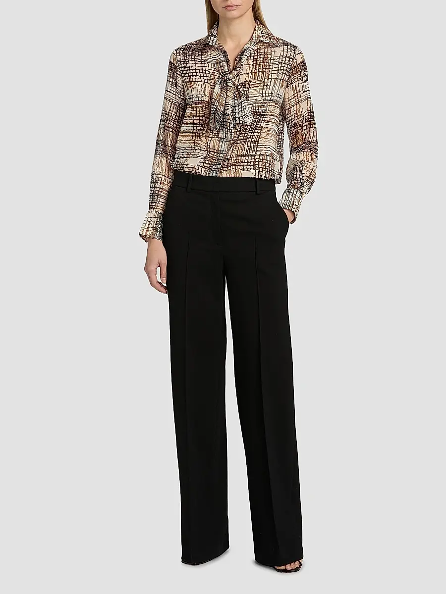 Kiton Women's Silk Printed Chiffon Shirt | Thumbnail 2 Kiton Women's Silk Printed Chiffon Shirt | Thumbnail 2