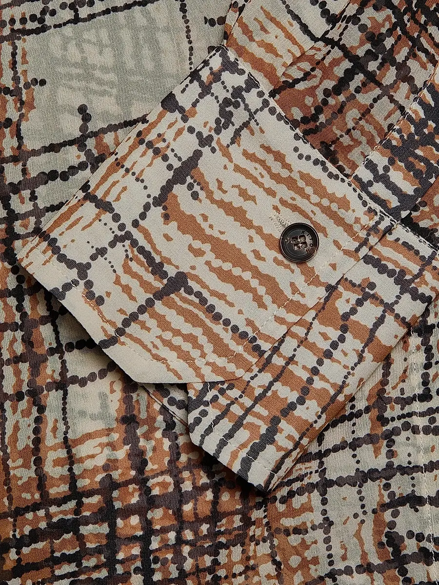 Kiton Women's Silk Printed Chiffon Shirt | Thumbnail 7 Kiton Women's Silk Printed Chiffon Shirt | Thumbnail 7