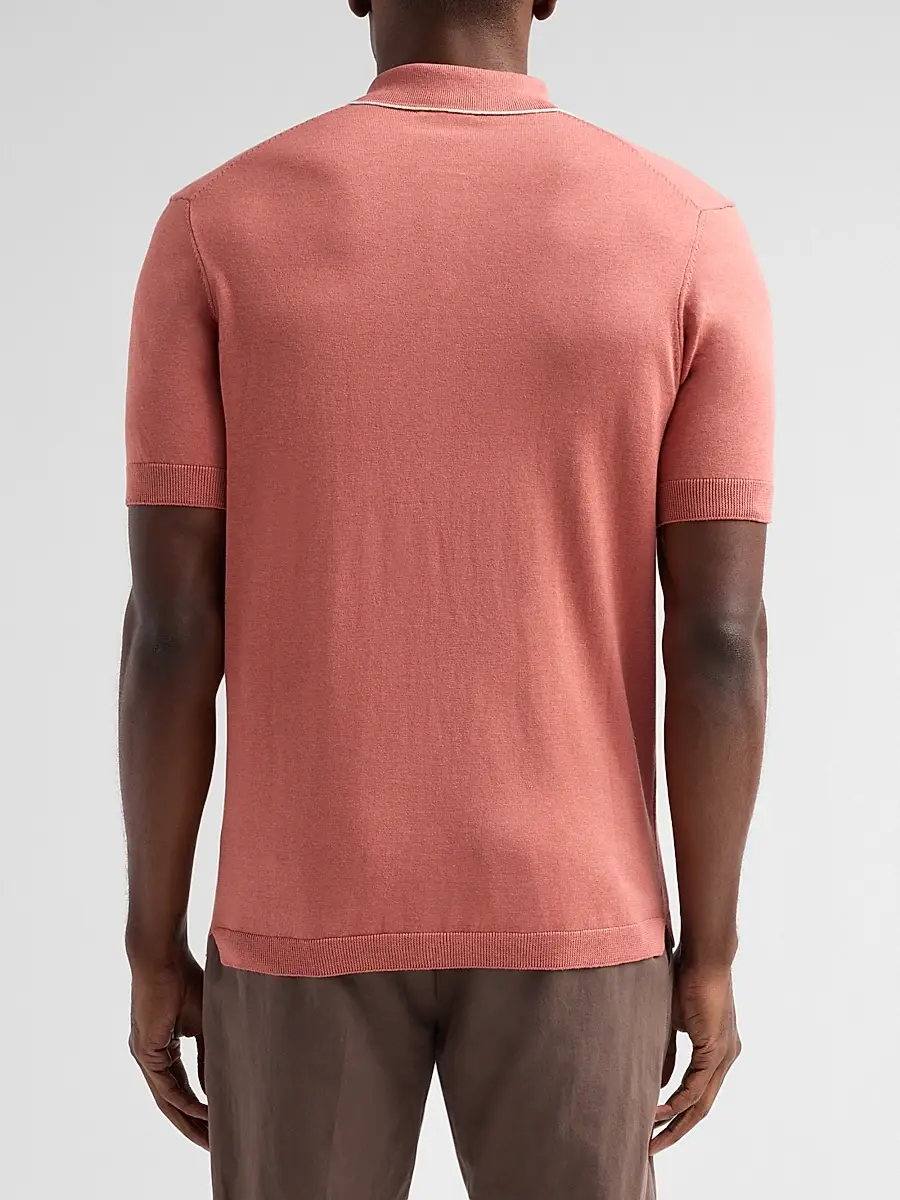 Saks Fifth Avenue Men's Cotton-Silk Knit Tipped-Collar Sweater | Thumbnail 3 Saks Fifth Avenue Men's Cotton-Silk Knit Tipped-Collar Sweater | Thumbnail 3