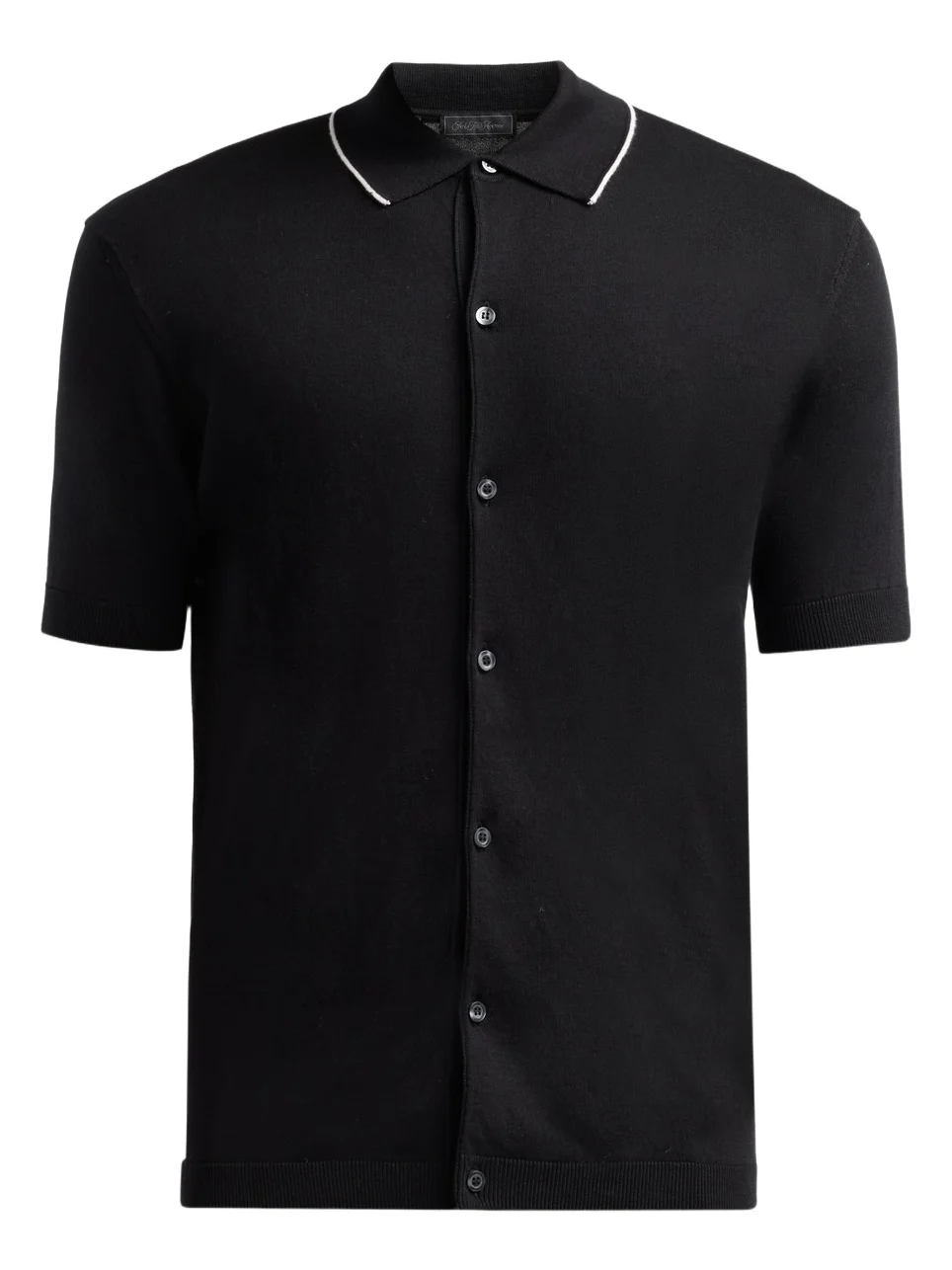 Saks Fifth Avenue Men's Cotton-Silk Knit Tipped-Collar Sweater