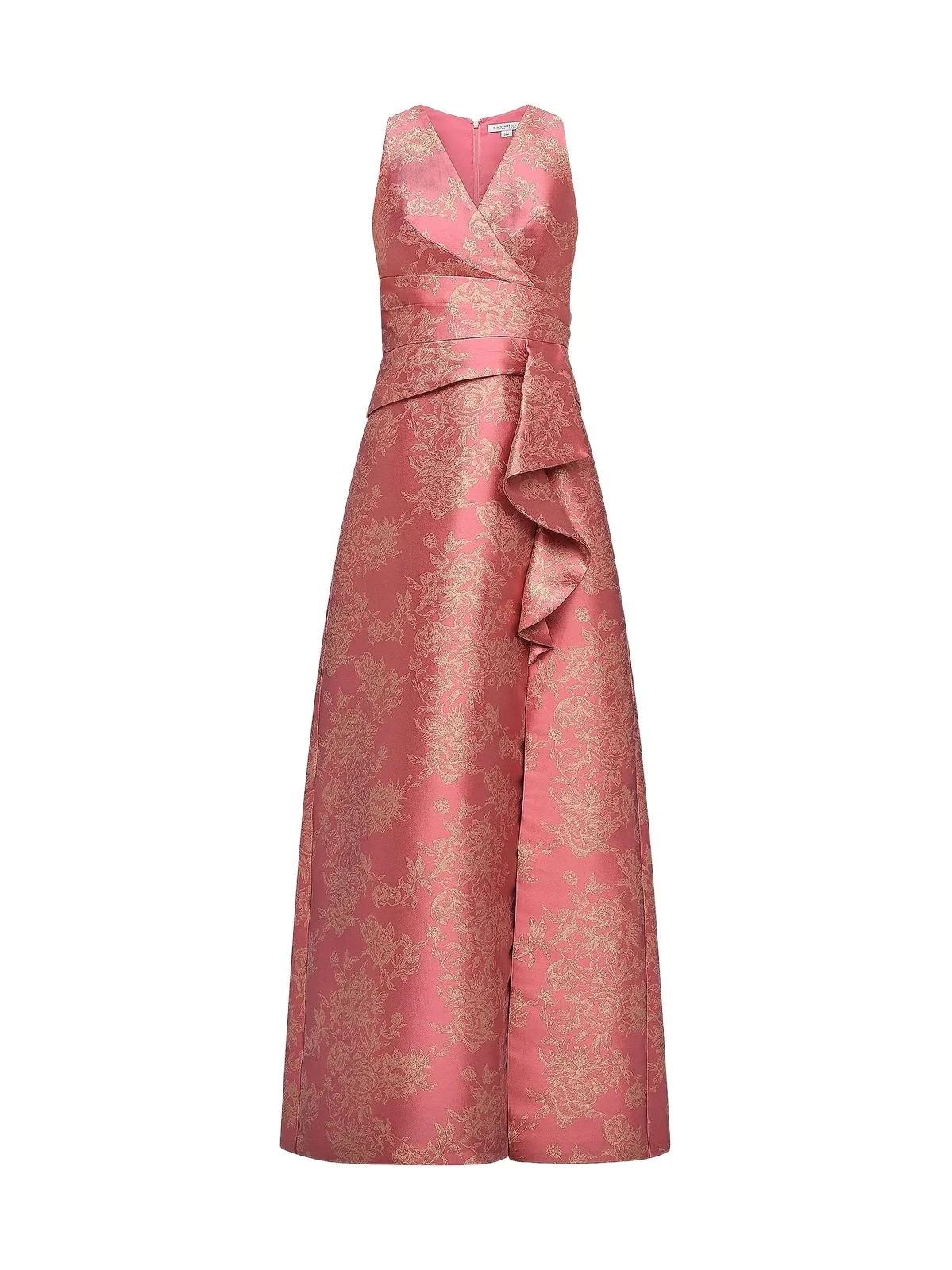 Kay Unger Women's Rhianna Metallic Jacquard A-Line Gown