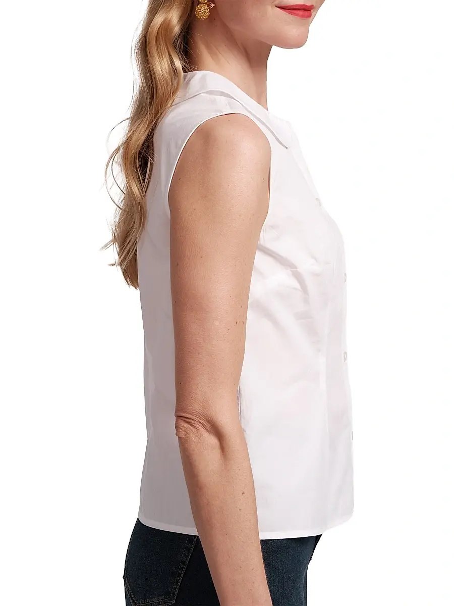 Frances Valentine Women's Louise Cotton Sleeveless Top | Thumbnail 2 Frances Valentine Women's Louise Cotton Sleeveless Top | Thumbnail 2
