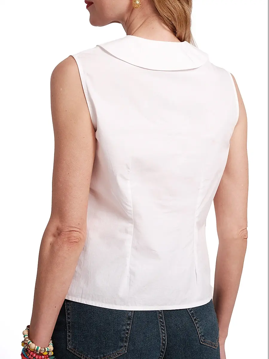 Frances Valentine Women's Louise Cotton Sleeveless Top | Thumbnail 3 Frances Valentine Women's Louise Cotton Sleeveless Top | Thumbnail 3