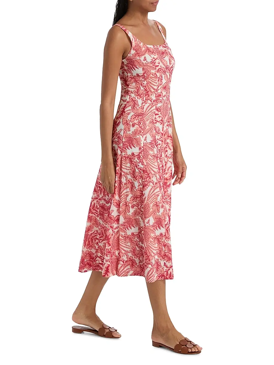 Ro's Garden Women's Camillie Floral Cotton Midi-Dress | Thumbnail 2 Ro's Garden Women's Camillie Floral Cotton Midi-Dress | Thumbnail 2