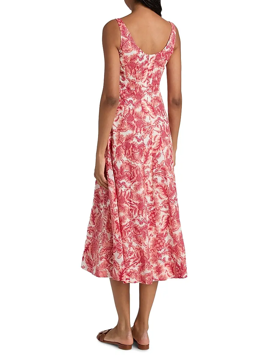 Ro's Garden Women's Camillie Floral Cotton Midi-Dress | Thumbnail 5 Ro's Garden Women's Camillie Floral Cotton Midi-Dress | Thumbnail 5