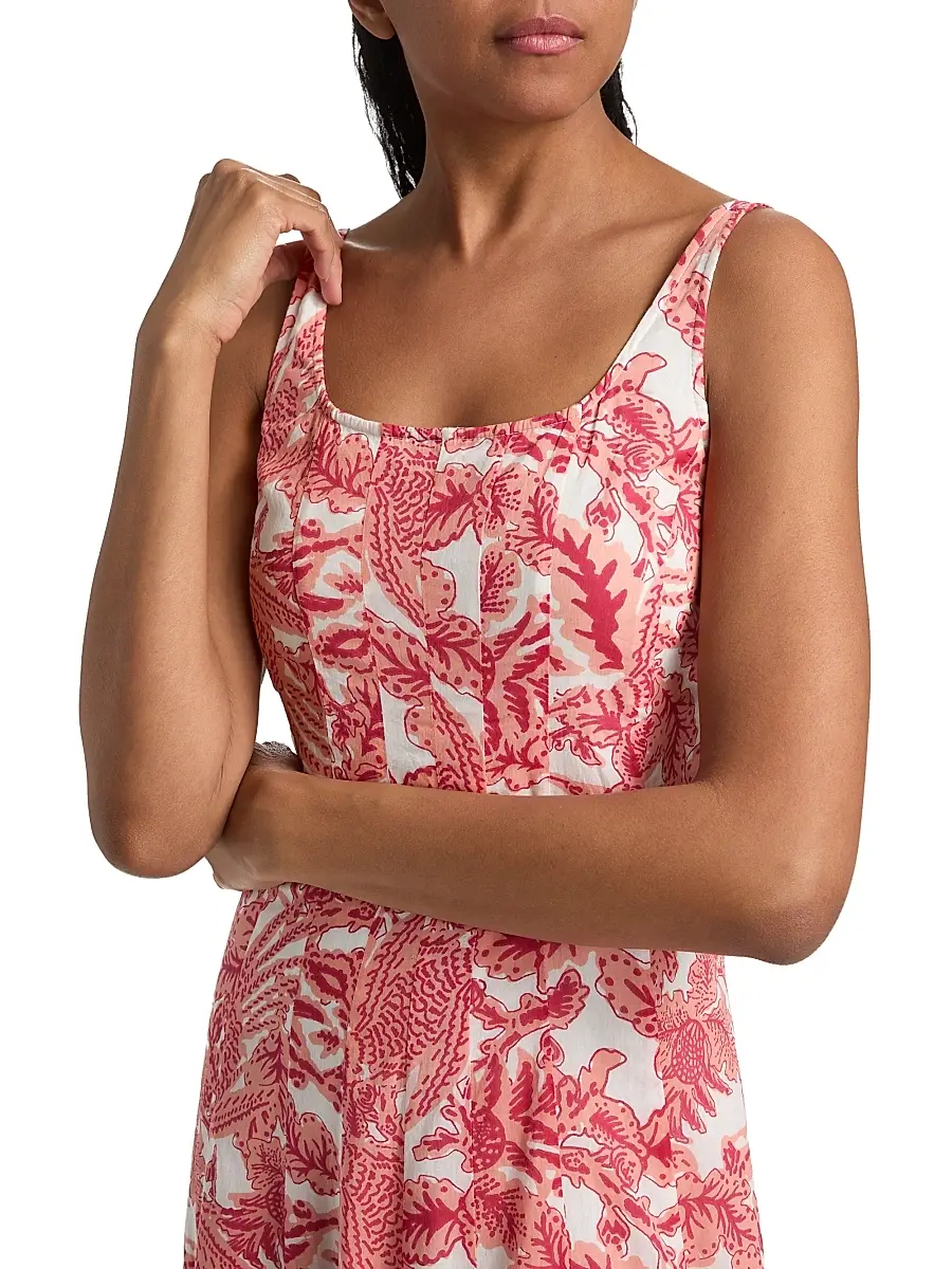 Ro's Garden Women's Camillie Floral Cotton Midi-Dress | Thumbnail 6 Ro's Garden Women's Camillie Floral Cotton Midi-Dress | Thumbnail 6