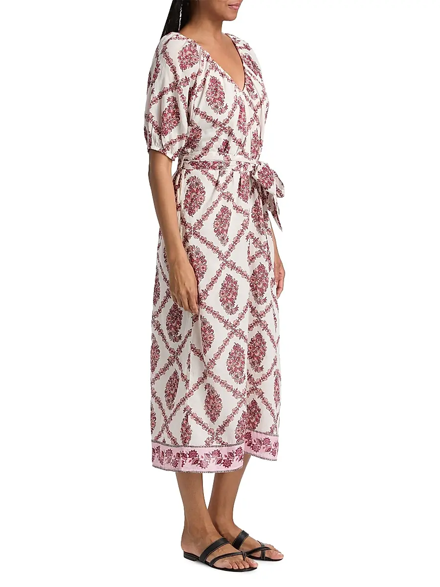 Ro's Garden Women's France Floral Cotton Maxi Dress | Thumbnail 4