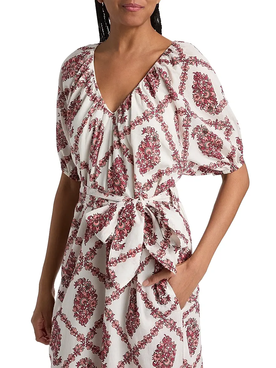 Ro's Garden Women's France Floral Cotton Maxi Dress | Thumbnail 6