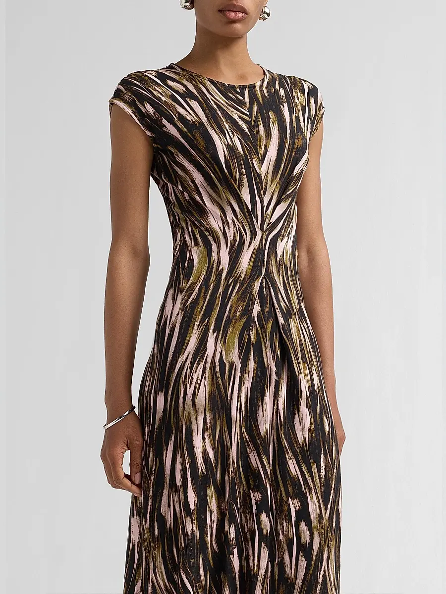 Proenza Schouler White Label Women's Miranda Printed Jersey Midi Dress | Thumbnail 5 Proenza Schouler White Label Women's Miranda Printed Jersey Midi Dress | Thumbnail 5
