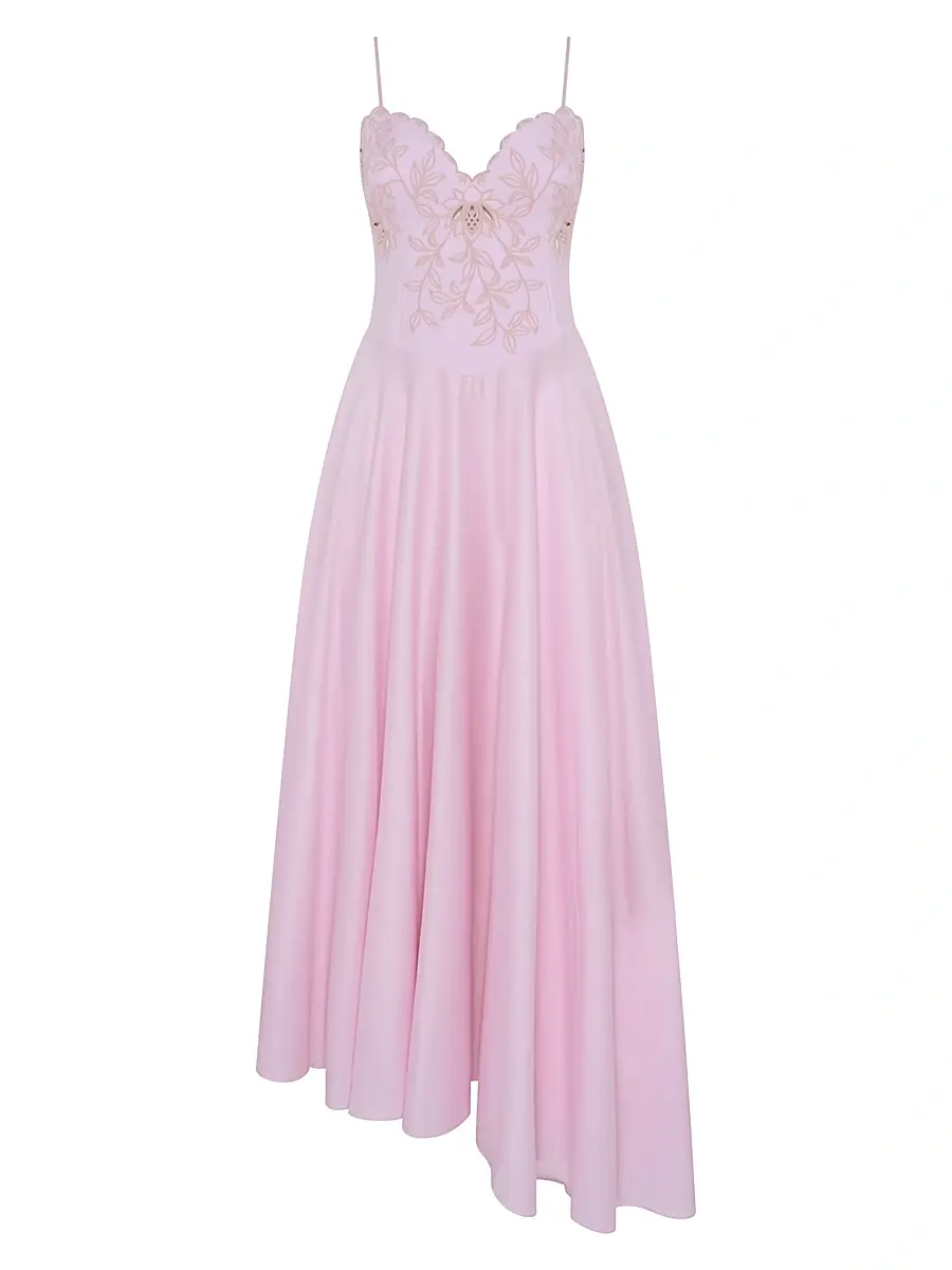 PatBo Women's Lotus Embroidered Maxi Dress - Light Pink - Size 8 | Image 1 PatBo Women's Lotus Embroidered Maxi Dress - Light Pink - Size 8 | Image 1