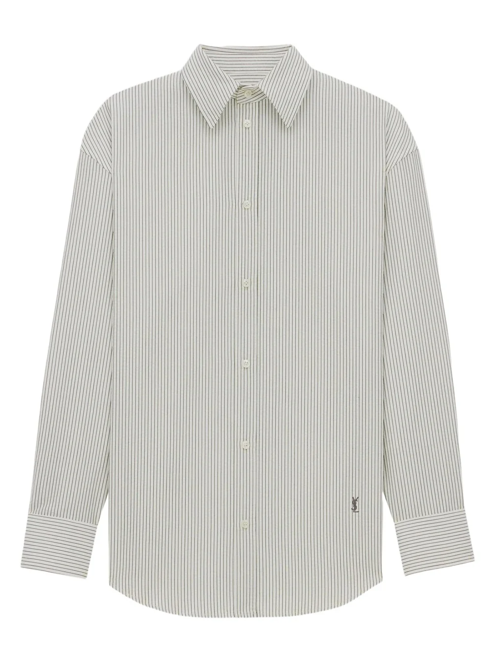 Women's Cassandre Shirt in Striped Cotton Poplin Women's Cassandre Shirt in Striped Cotton Poplin