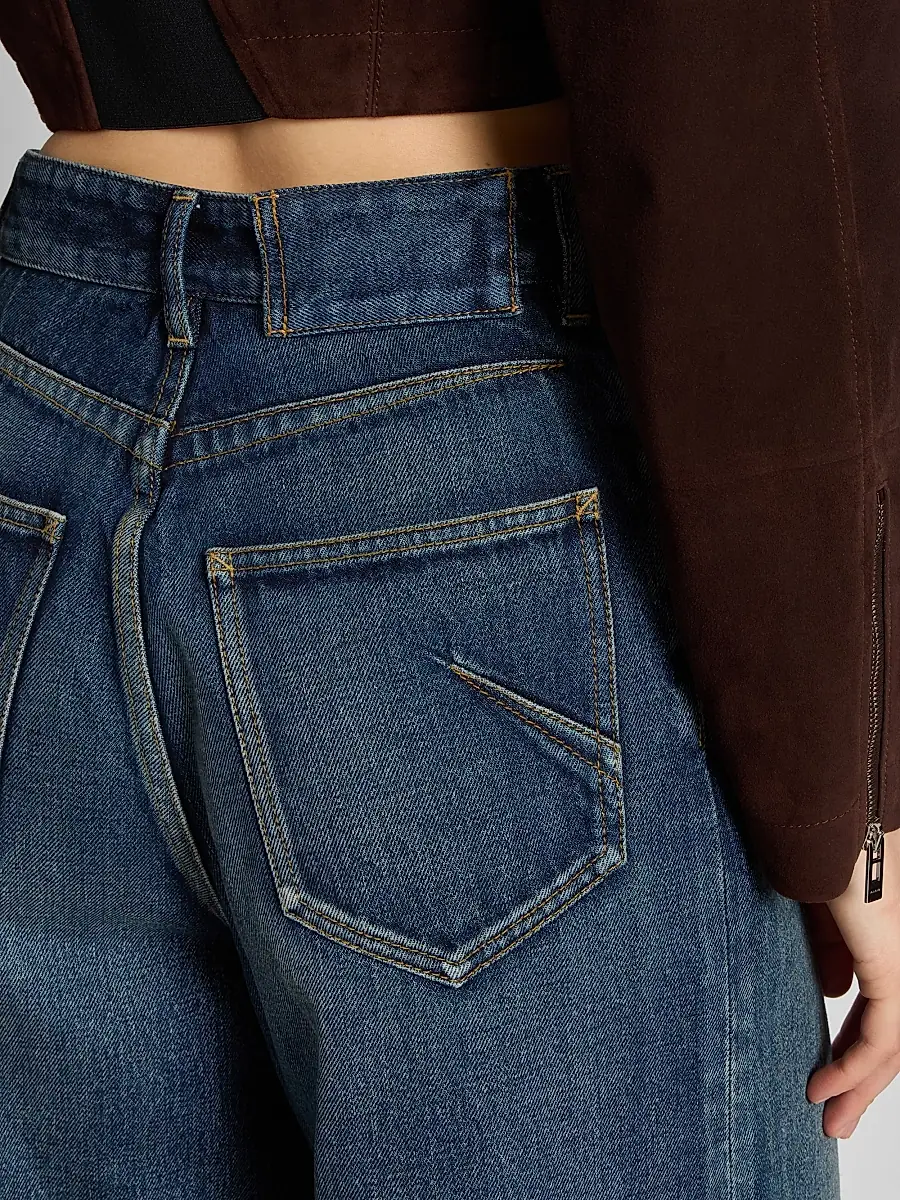 Alaïa Women's Faded High-Rise Palazzo Jeans | Thumbnail 5