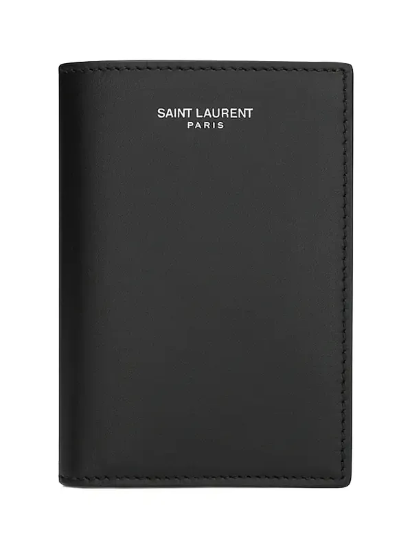 Men's Credit Card Wallet in Smooth Leather - Black