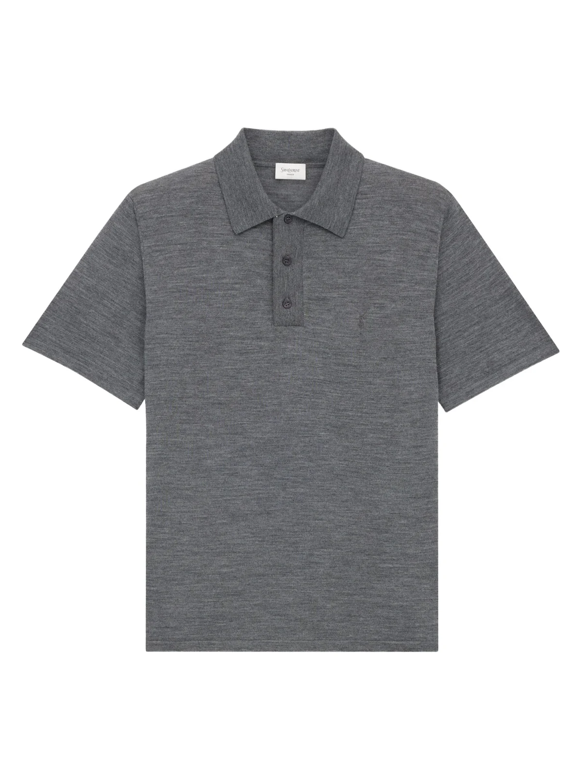 Saint Laurent Men's Cassandre Polo Shirt n Wool
