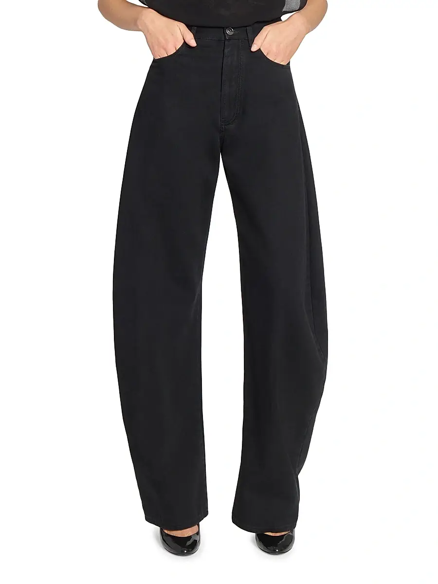 Alaïa Women's Round High-Rise Denim Jeans | Thumbnail 3 Alaïa Women's Round High-Rise Denim Jeans | Thumbnail 3
