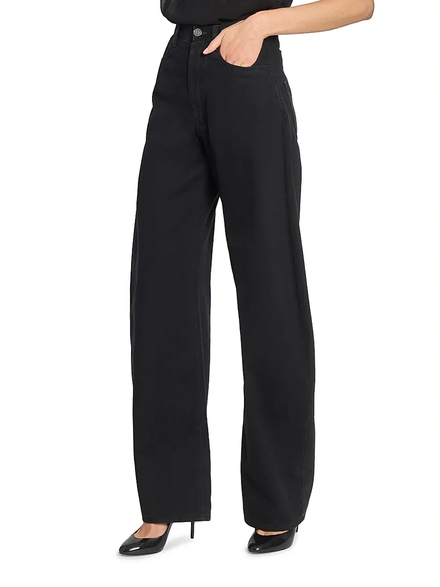 Alaïa Women's Round High-Rise Denim Jeans | Thumbnail 4 Alaïa Women's Round High-Rise Denim Jeans | Thumbnail 4
