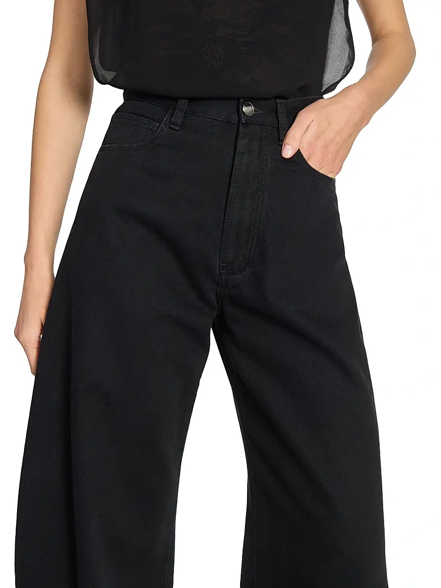 Alaïa Women's Round High-Rise Denim Jeans | Thumbnail 6 Alaïa Women's Round High-Rise Denim Jeans | Thumbnail 6