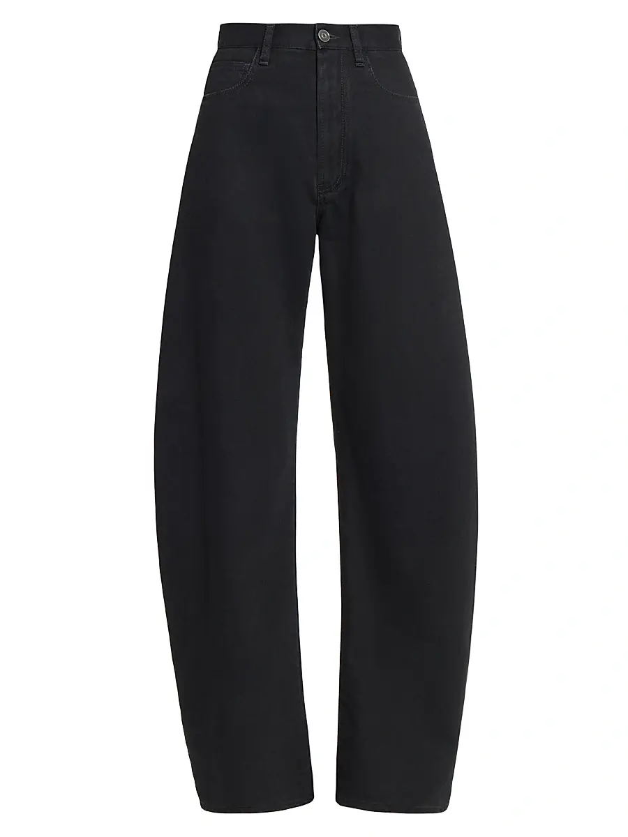 ALAIA Women's Round High-Rise Denim Jeans - Noir Alaia | Image 1 ALAIA Women's Round High-Rise Denim Jeans - Noir Alaia | Image 1