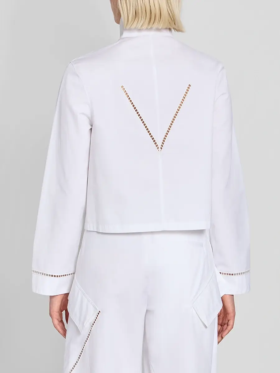 Alaïa Women's Ladder Stitch Poplin Cotton Shirt | Thumbnail 3