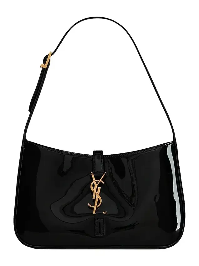 Women's Le 5 à 7 Shoulder Bag in Patent Leather - Black